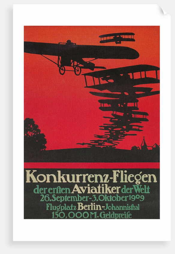 Early German Air Show Poster by Anonymous
