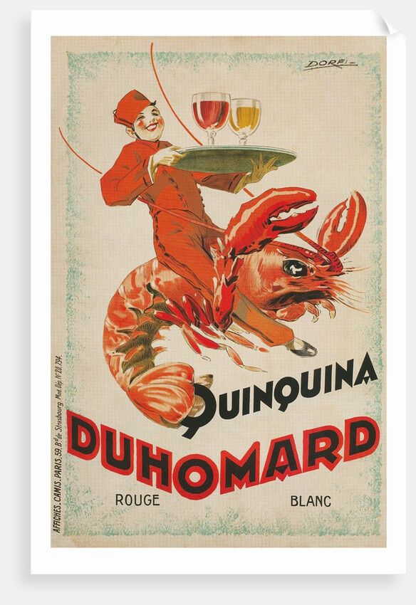 Quinquina Du Homard Aperitif Advertisement by Anonymous
