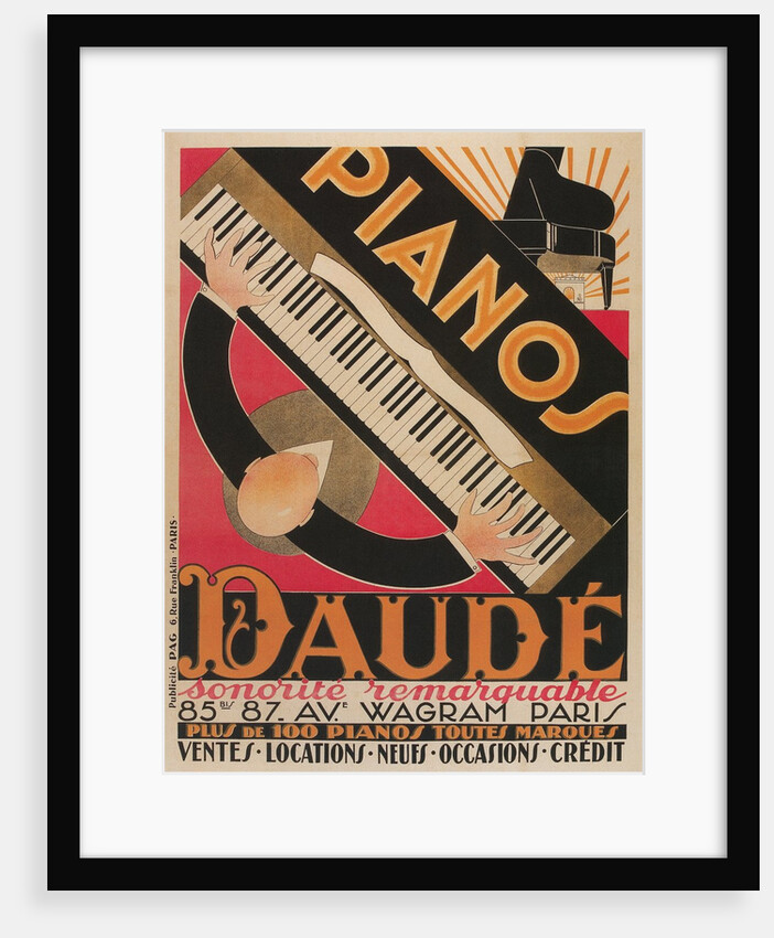 Pianos Daude Poster by Anonymous