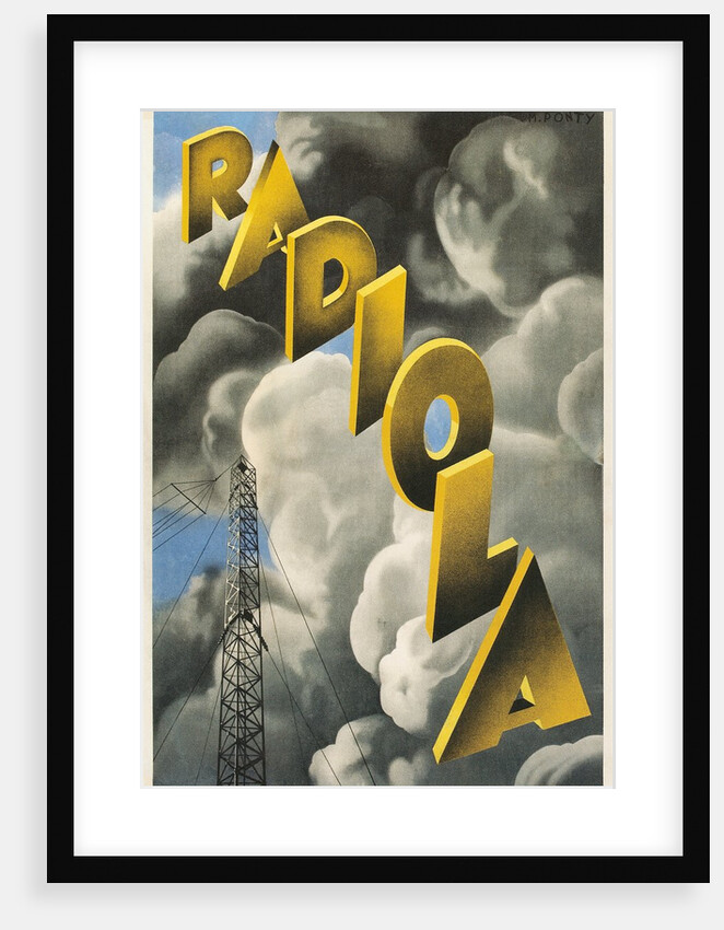 Radiola, Clouds and Tower Poster by Anonymous