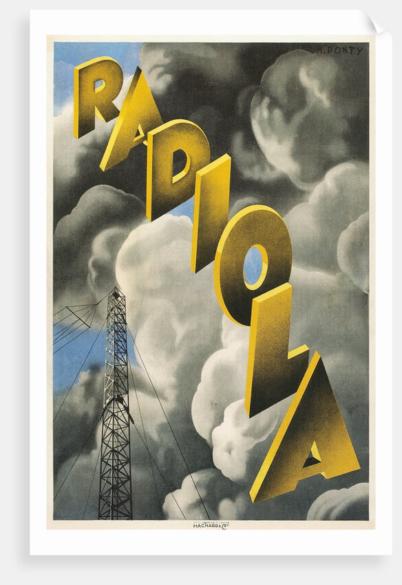 Radiola, Clouds and Tower Poster by Anonymous