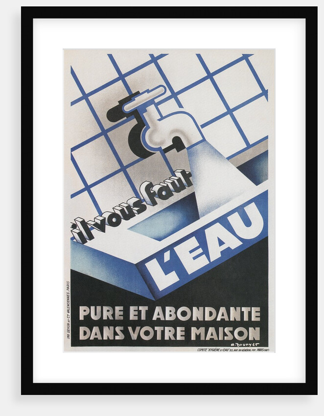 French Poster for Running Water by Anonymous