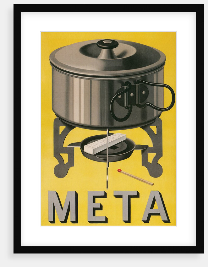 German Advertisement for Meta, Pot with Sterno Cube by Anonymous