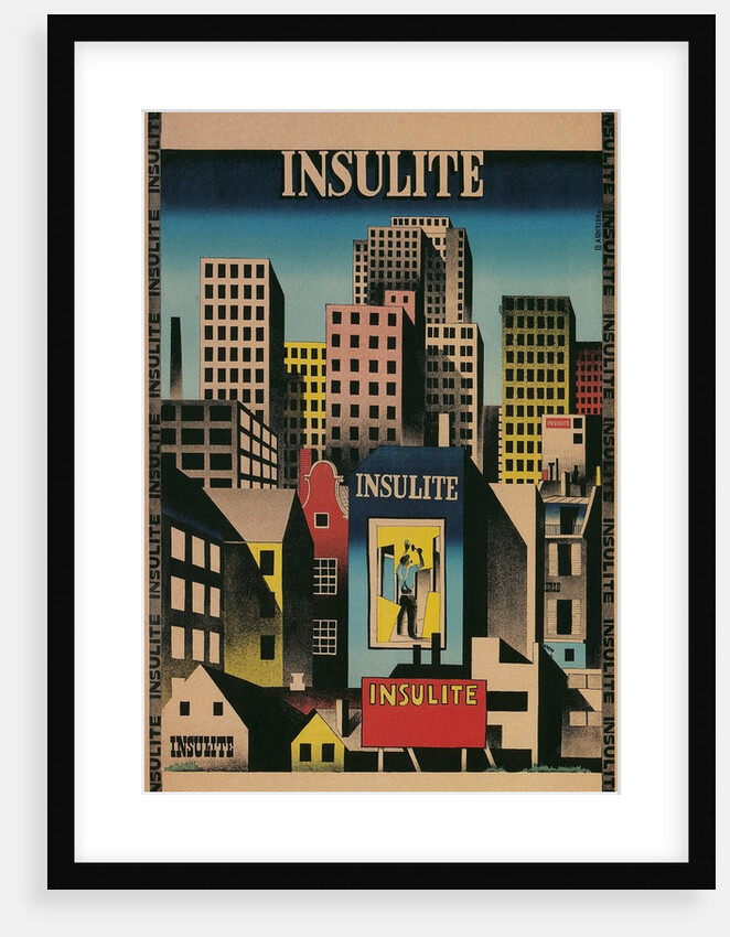 Ad for Insulite Insulation, City Scape by Anonymous
