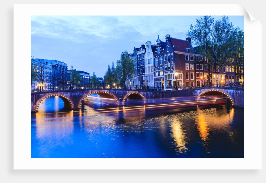 Amsterdam canals at dusk by Anonymous