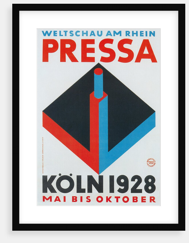 German Poster for Cologne Press Exhibition, 1928 by Anonymous