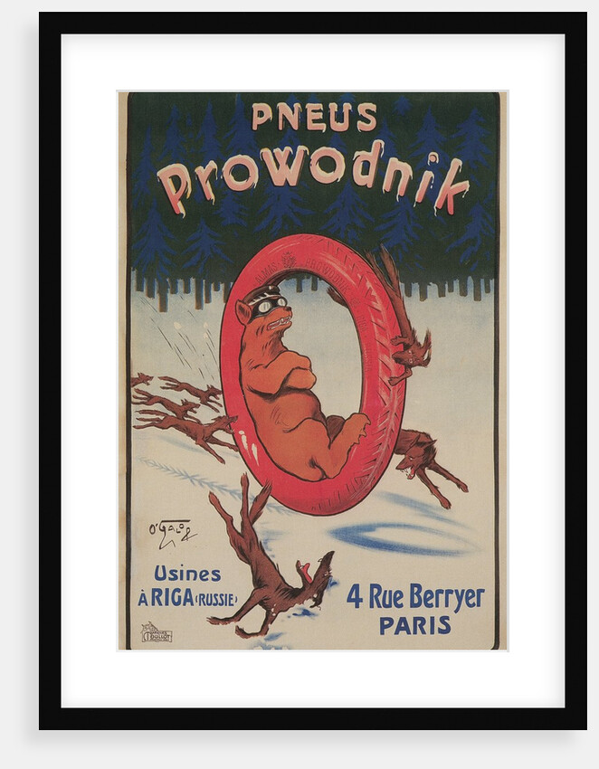 French Advertisement for Prowodnik Tires by Anonymous