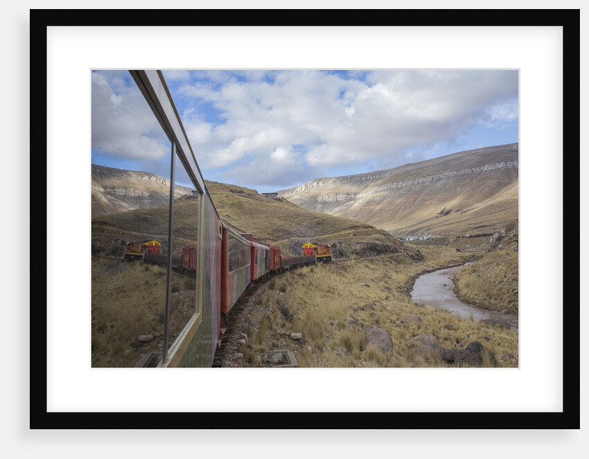 Tourist train high in Andes above Lima, Peru by Anonymous