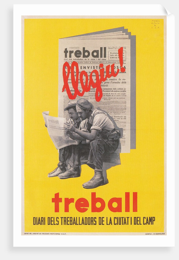 Treball, Advertisement for Catalan Labor Newspaper by Anonymous