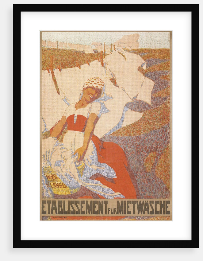 Pointillist Poster for Laundry Service by Anonymous