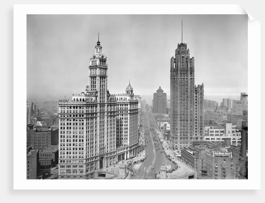 Michigan Avenue view in Chicago, ca. 1925 by Anonymous