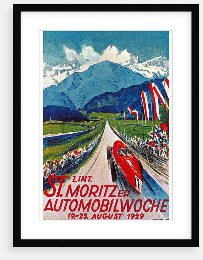 Poster for St. Moritz Car Show by Anonymous