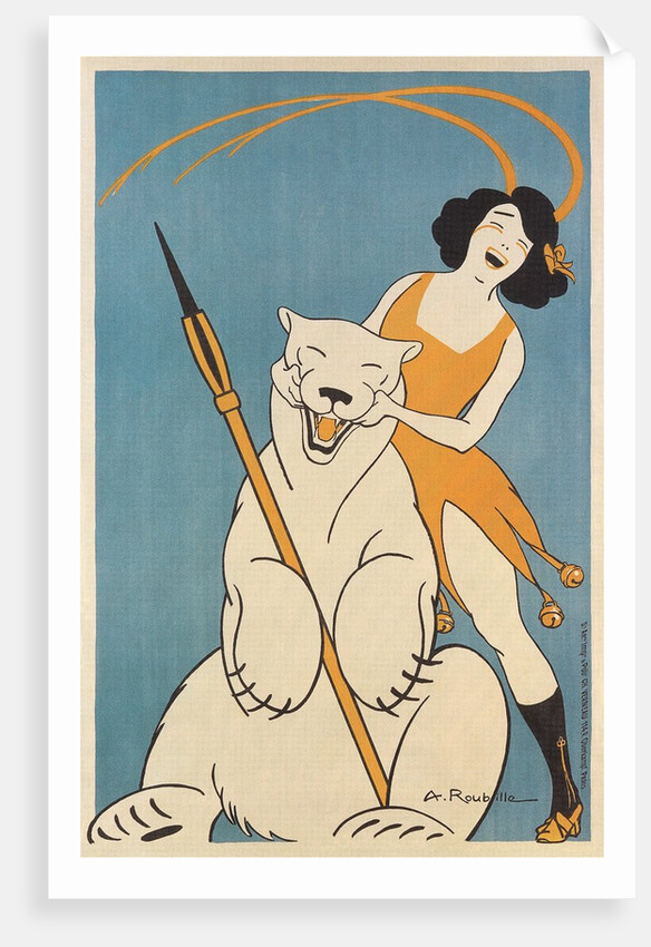 Laughing Woman and Polar Bear by Anonymous