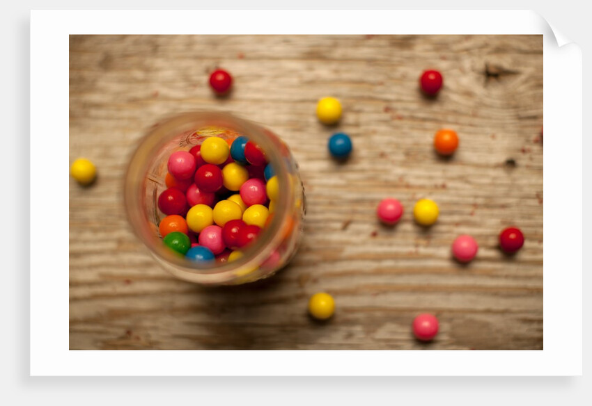 Gum Balls in a mason jar by Anonymous