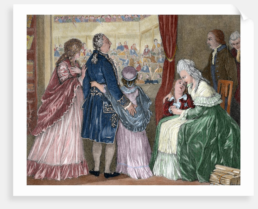 French Revolution (1789-1799). The royal family took refuge in the Assembly by Anonymous