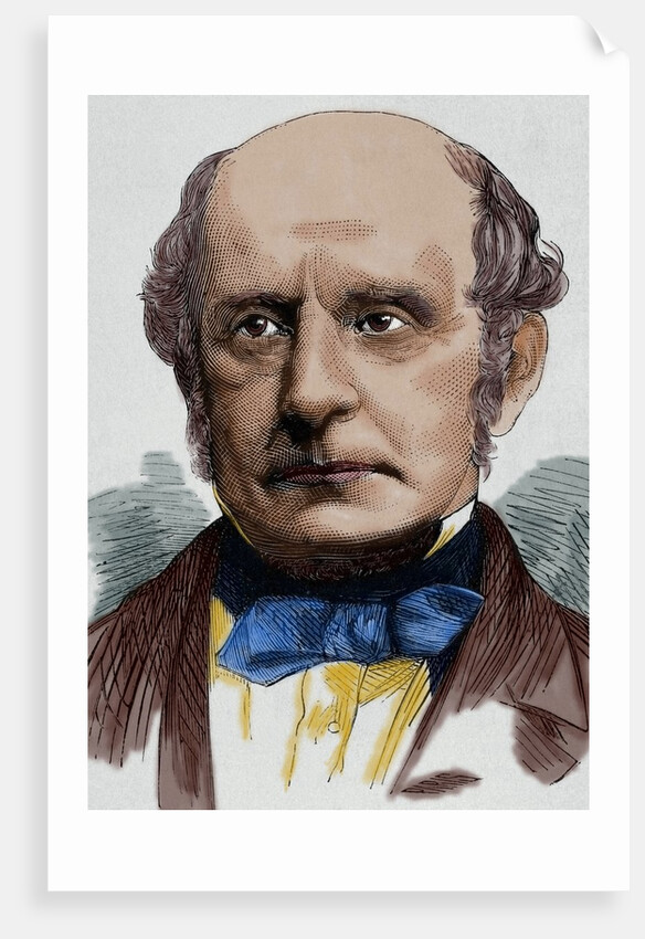 Sir Alexander Cockburn (1802-1880). Engraving. Colored by Anonymous