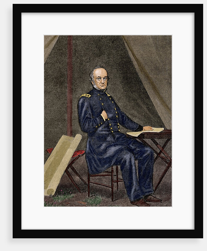 Henry Wager Halleck (1815-1872). Was a United States Army officer. Engraving by Anonymous