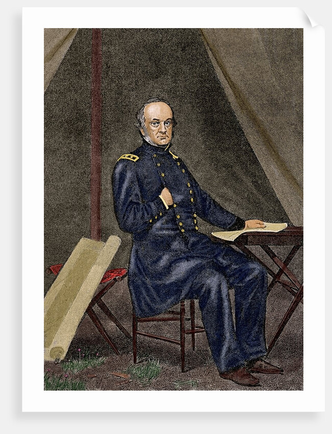 Henry Wager Halleck (1815-1872). Was a United States Army officer. Engraving by Anonymous