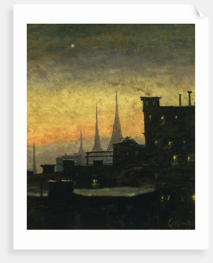 New York Roof Tops by Louis Eilshemius by Anonymous