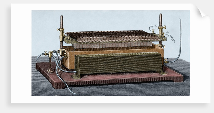 Thermo-electric battery by Alexandre-Edmond Becquerel (1820-1891) by Anonymous