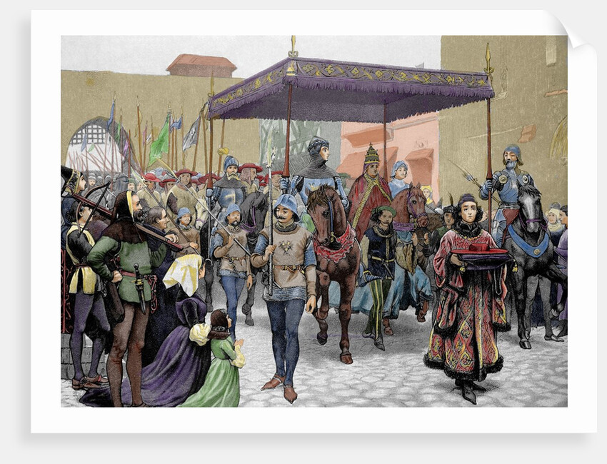 Entry of Antipope John XXIII (1360-1554) in Constanta to celebrate the 'Council of Constance' by Anonymous