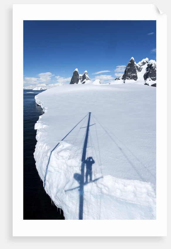 Yacht's shadow and iceberg, Antarctica by Anonymous