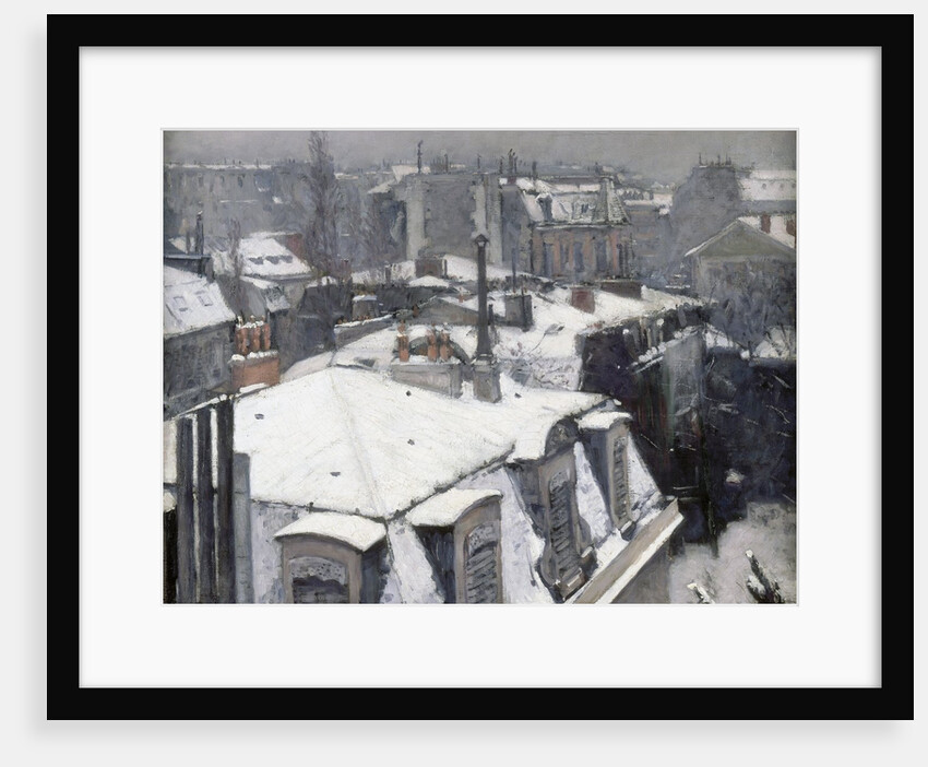 Rooftops in the Snow (Snow Effect) by Gustave Caillebotte