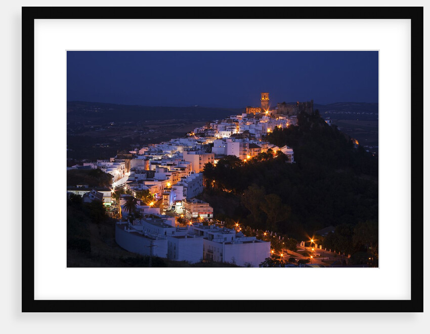 Church bell towers and whitewashed houses in Andaluisa, Spain by Anonymous
