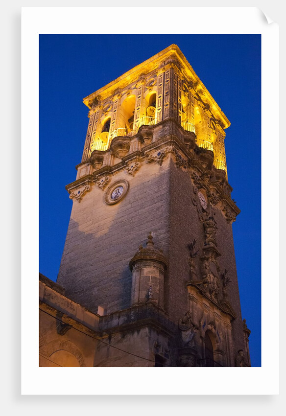 Bell tower of the Santa Maria De La Asuncion Church in Arcos de la Frontera, Spain by Anonymous