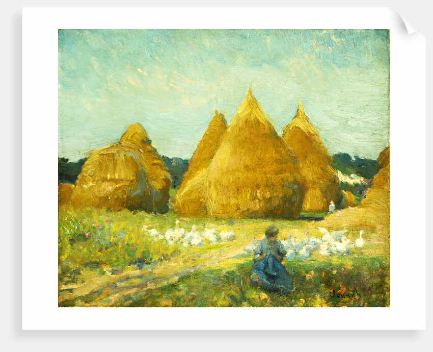 Gathering Geese by Robert William Vonnoh