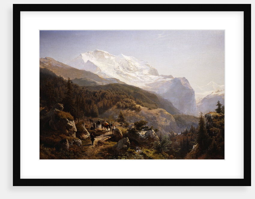 Mountain Travellers by Hermann Herzog