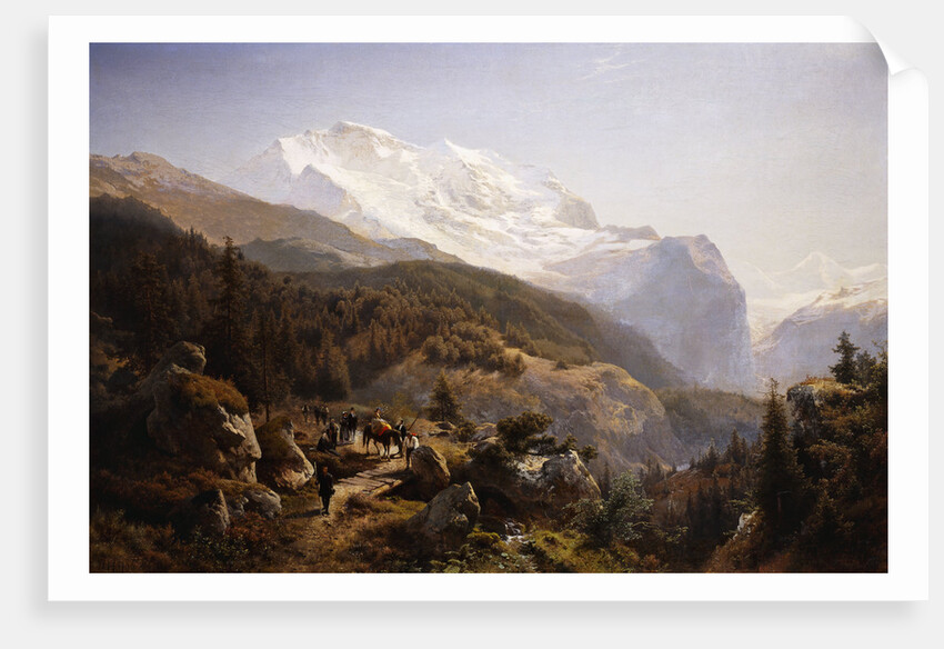 Mountain Travellers by Hermann Herzog