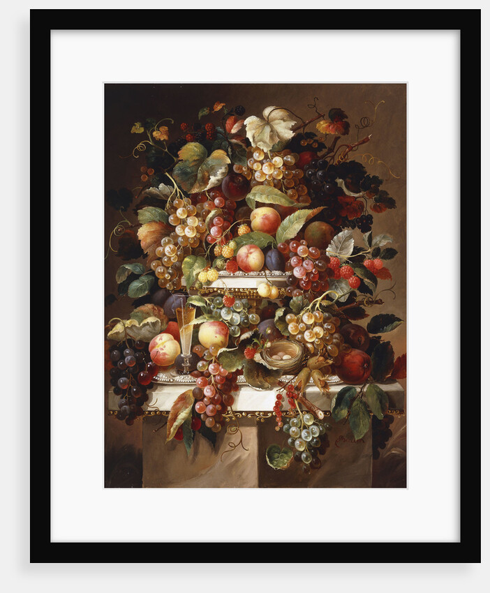 Still Life with Grapes and Peaches by Carl Baum