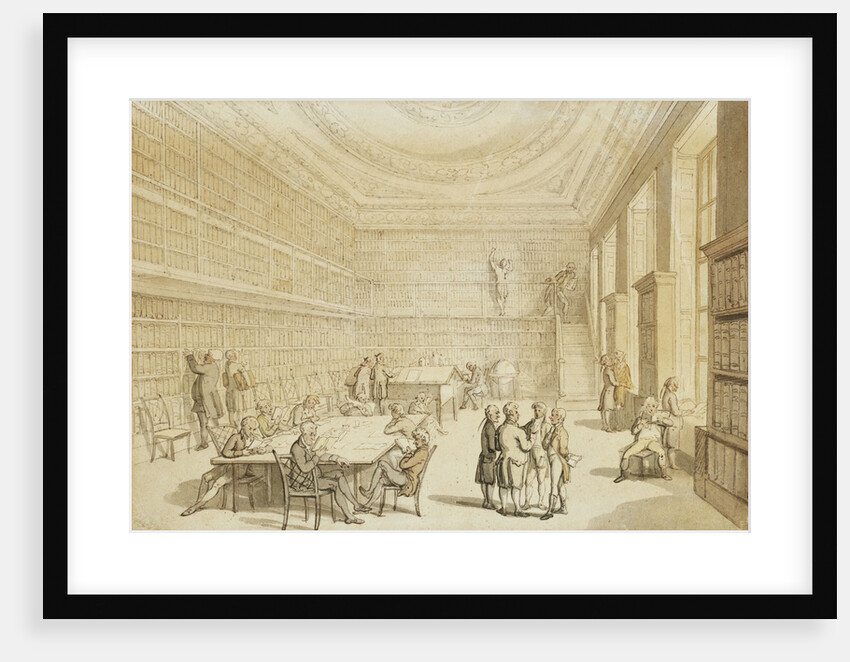 The Library of the Royal Institution, Albemarle Street by Thomas Rowlandson