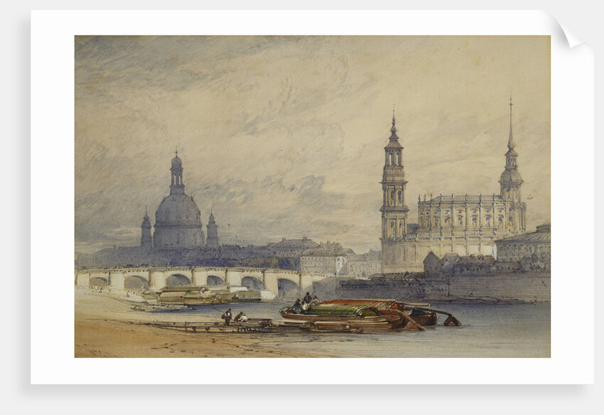 Dresden from the River Elbe by William Callow