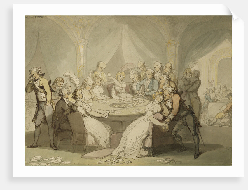 The Gaming Table by Thomas Rowlandson