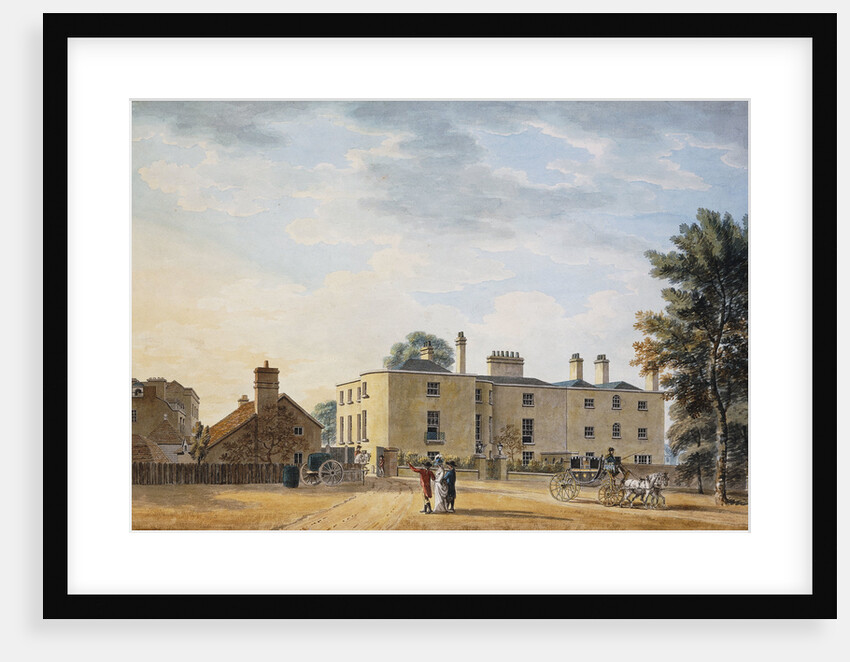 Figures Outside an Elegant Country House by Thomas Malton II