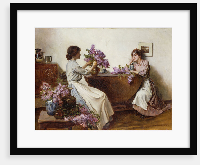 Arranging the Lilac by Albert Chevallier Tayler