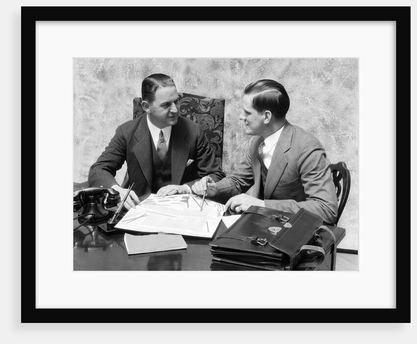 1930s businessmen inside an office by Anonymous
