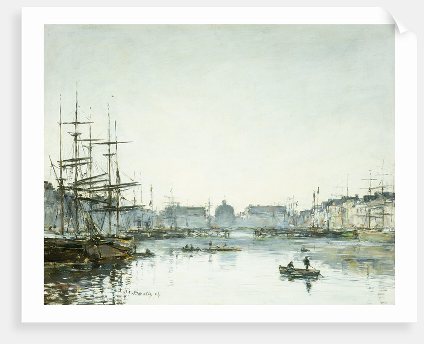 Le Havre, Le Bassin du Commerce by Eugene Boudin