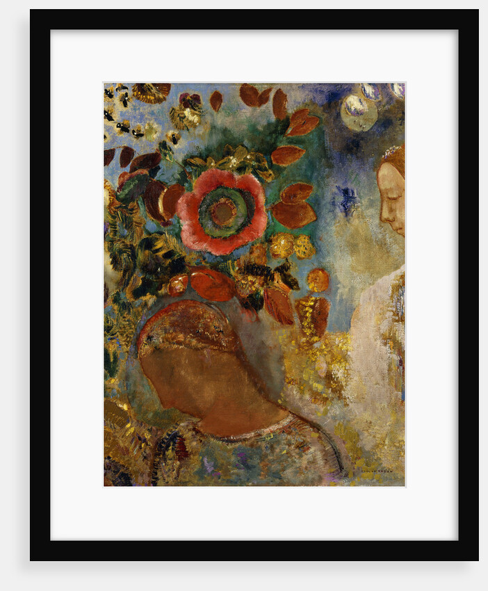 Two Young Girls with Flowers by Odilon Redon