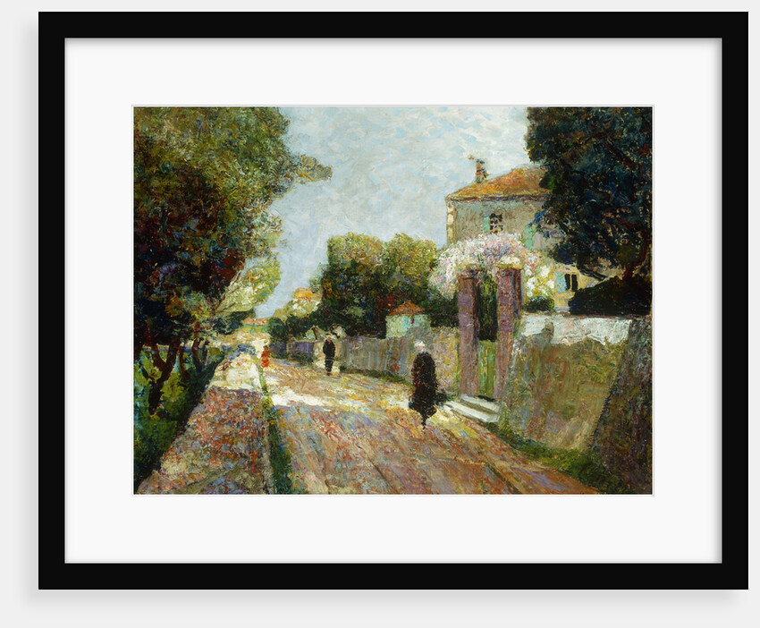Sunny Village Street; Rue de Village Ensoleillee by Victor Charreton