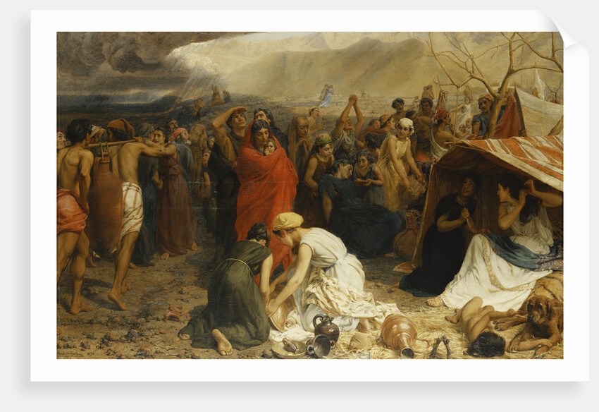 Refugees from Pompeii, AD 79 by Frank William Warwick Topham