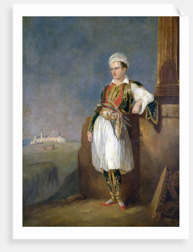 Portrait of Lord Byron in Athens, Before the Acropolis by Anonymous