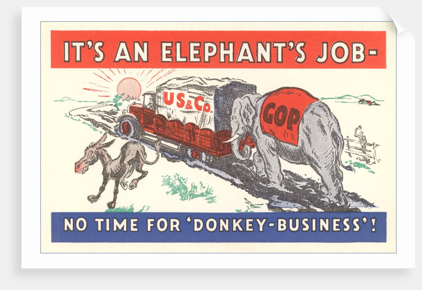 It's an Elephant's Job Political Cartoon by Anonymous