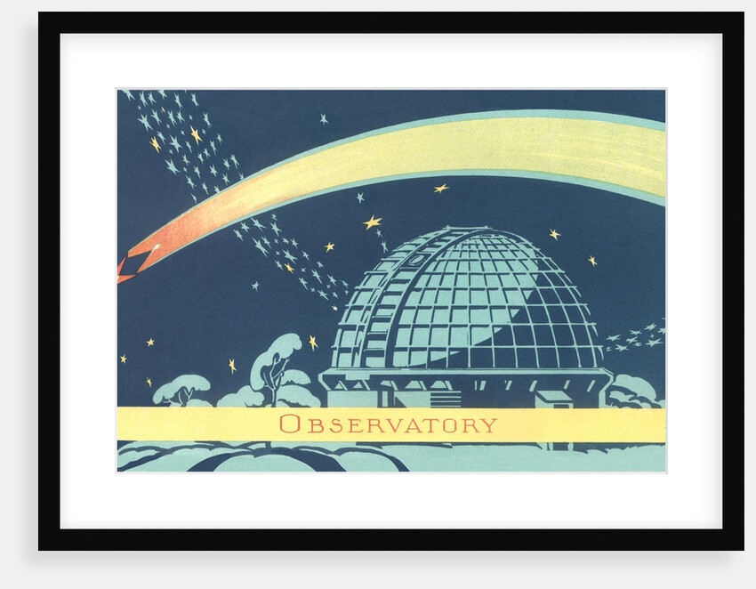 Observatory and Comet by Anonymous