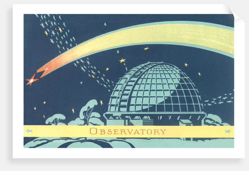 Observatory and Comet by Anonymous