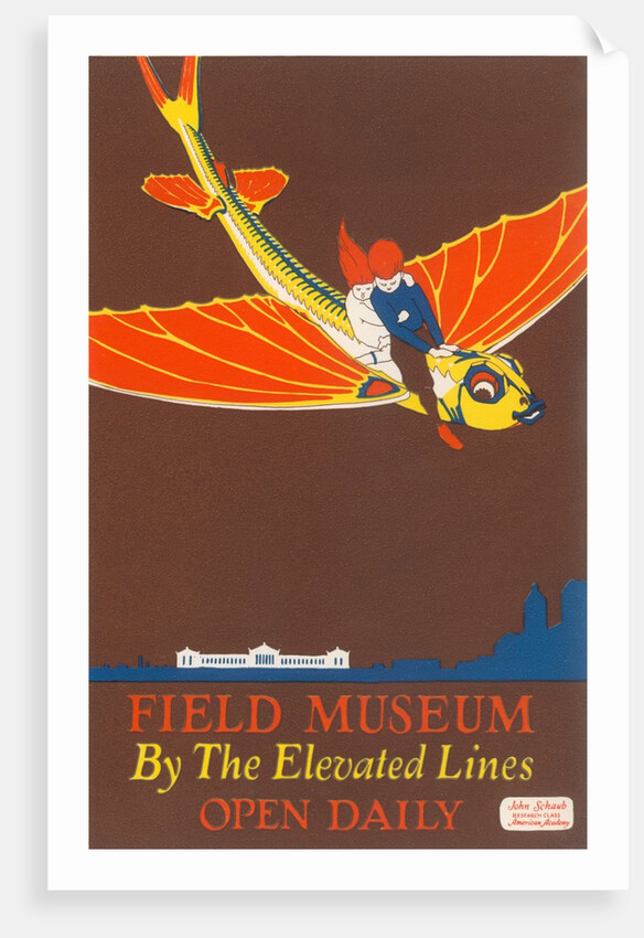 Poster for Field Museum with Children on Giant Koi by Anonymous