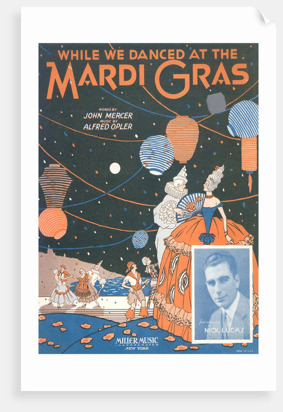 Sheet Music for While We Danced at the Mardi Gras by Anonymous