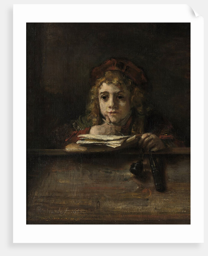 Titus van Rijn, the Artist's Son, Reading by Rembrandt van Rijn